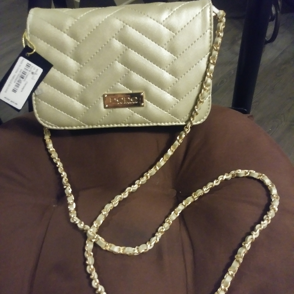 bebe gold Crossbody lovely! 8x6x2